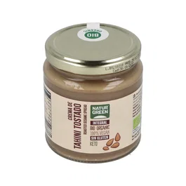 Naturgreen Tahín Tostado Ecológico de Sésamo, Semillas Molidas en Piedra, Sin Gluten, Sin Lactosa, 300 g