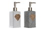 DKD Home Decor Dosificador de Gres 380 ml - Set de 2 Surtido