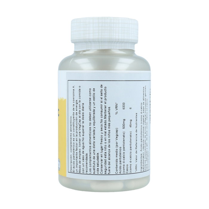 Solaray Ácido Pantoténico 500mg, 100 cápsulas