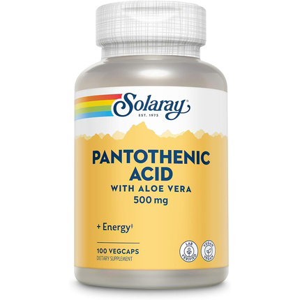 SOLARAY Ácido Pantoténico 500 mg, 100 Cápsulas