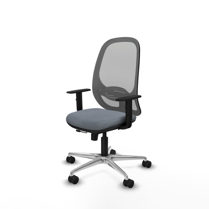 PIQUERAS Y CRESPO Silla de oficina Cilanco con mecanismo Sincro/Traslack, Gris