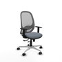 PIQUERAS Y CRESPO Silla de oficina Cilanco con mecanismo Sincro/Traslack, Gris
