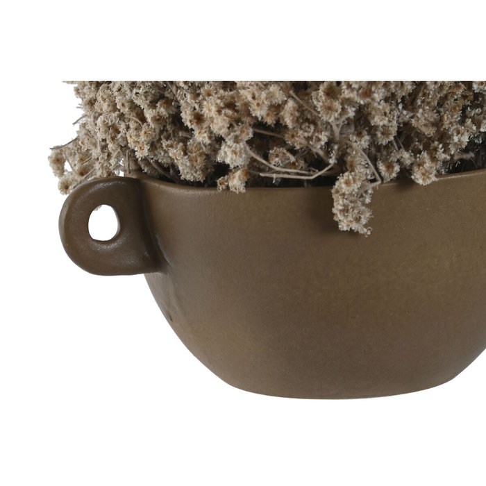 DKD Home Decor Surtido de 2 Plantas de Flor Seca (22x22x14 cm) Blanco, Marrón y Verde