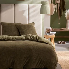 Today HOY Teddy Juego de Cama Doble 220 x 240 cm Verde Liso Ref. TOD1741852531802