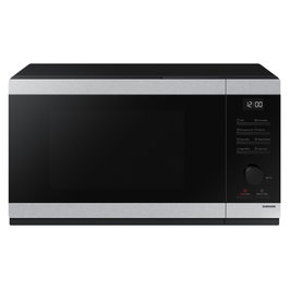 Samsung Microondas con Grill 32 Litros MG32DG4524CT - 900W, Función Rotisserie y Descongelar, Puerta Negra, Color Acero Inoxidable