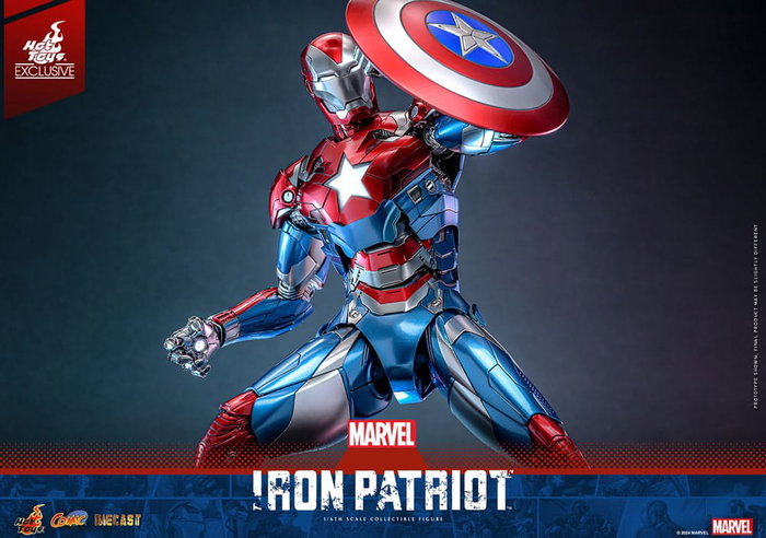 Marvel Figura Diecast Comic Masterpiece 1/6 Iron Patriot Hot Toys Exclusive 32 cm