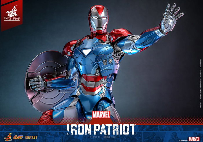 Marvel Figura Diecast Comic Masterpiece 1/6 Iron Patriot Hot Toys Exclusive 32 cm