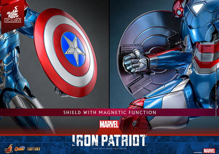Marvel Figura Diecast Comic Masterpiece 1/6 Iron Patriot Hot Toys Exclusive 32 cm