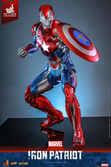 Marvel Figura Diecast Comic Masterpiece 1/6 Iron Patriot Hot Toys Exclusive 32 cm
