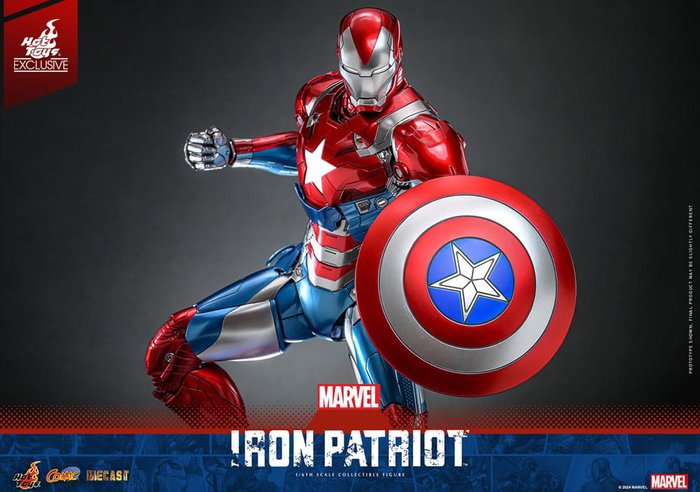 Marvel Figura Diecast Comic Masterpiece 1/6 Iron Patriot Hot Toys Exclusive 32 cm