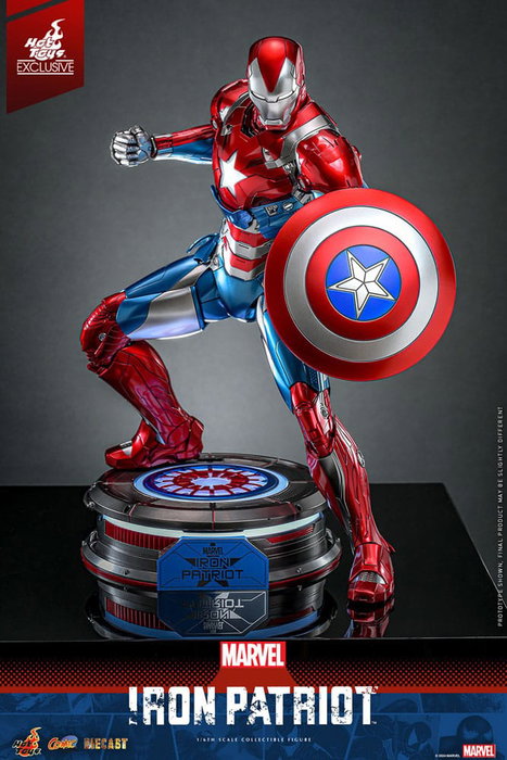 Marvel Figura Diecast Comic Masterpiece 1/6 Iron Patriot Hot Toys Exclusive 32 cm