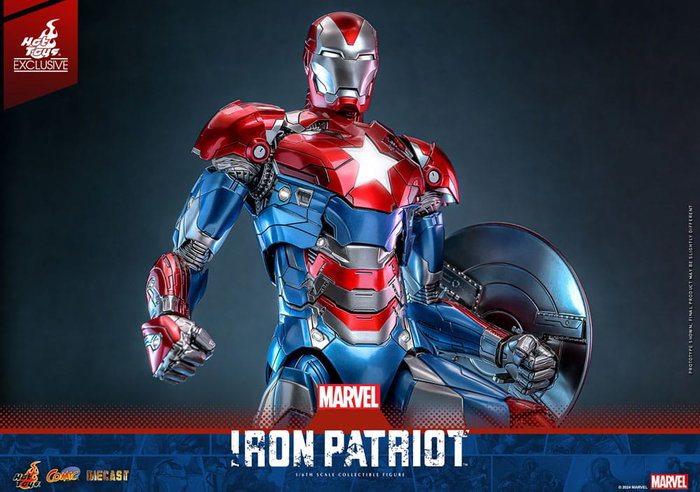 Marvel Figura Diecast Comic Masterpiece 1/6 Iron Patriot Hot Toys Exclusive 32 cm