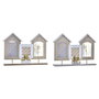 DKD Home Decor Marco Multifoto MDF y Cristal Diseño Flor Surtido de 2 Unidades