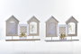 DKD Home Decor Marco Multifoto Nice day Marron Blanco MDF Cristal 7 x 29 x 42 cm (2 Unidades)