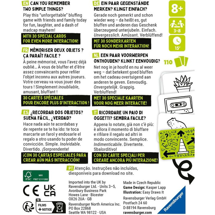 Ravensburger eso no es un sombrero - cultura pop, juego de memoria 22589 Ravensburger eso no es un sombrero - cultura pop, juego de memoria 22589