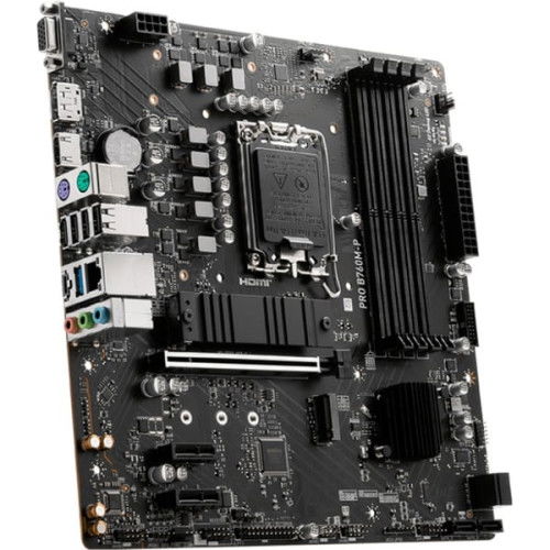 MSI Placa Base PRO B760M-P (911-7E02-009) Intel B760, Socket 1700, 4 DDR5, Micro ATX