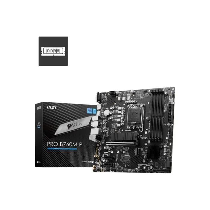 MSI PRO B760M-P micro ATX LGA 1700 DDR5 MSI PRO B760M-P micro ATX LGA 1700 DDR5