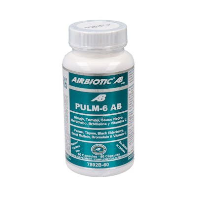 AIRBIOTIC Pulm-6 Ab 60 Cápsulas con Hinojo, Tomillo y Vitamina C para el Sistema Inmune AIRBIOTIC Pulm-6 Ab 60 Cápsulas con Hinojo, Tomillo y Vitamina C para el Sistema Inmune
