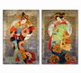 DKD Home Decor Cuadro Lienzo Pino Oriental 40x1,8x60 (Surtido de 2 unidades)