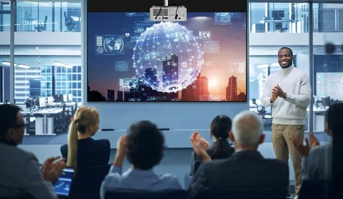 Optoma ZK430ST Proyector Láser de Corto Alcance DLP, UHD 4K (3840x2160), 3700 Lúmenes ANSI, 3D, Blanco