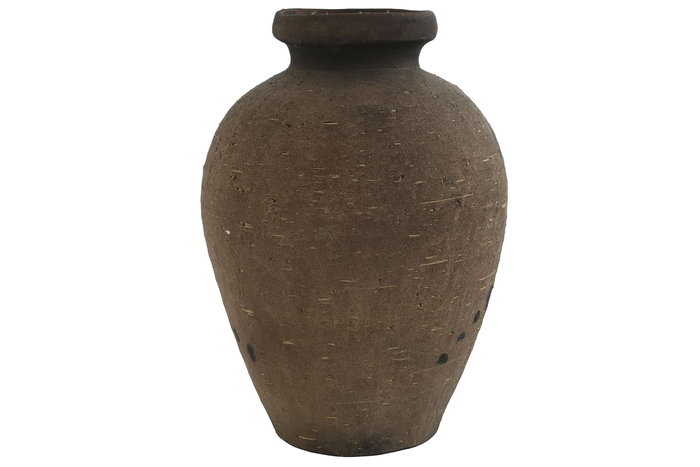 DKD Home Decor Jarrón Oriental Marrón Terracota 29 x 42 x 29 cm Hecho a Mano