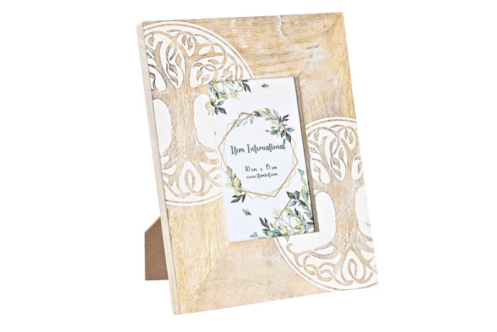 DKD Home Decor Marco Foto Hamsa India Mango Cristal 10x15 Marron Blanco 20 x 25.5 x 2 cm DKD Home Decor Marco Foto Hamsa India Mango Cristal 10x15 Marron Blanco 20 x 25.5 x 2 cm