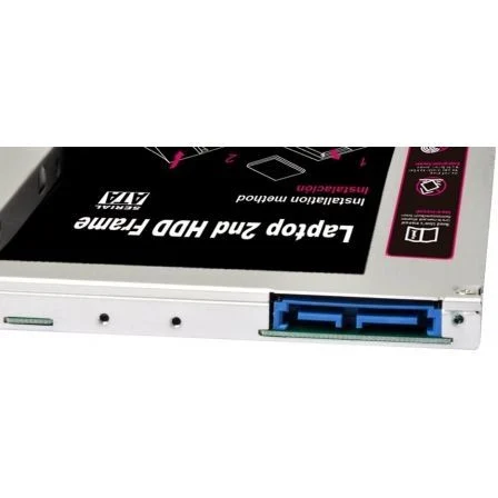 ADAPTADOR PARA PORTÁTIL WOXTER HDD CADDY 20 - PARA SUSTITUIR DVD POR HD/SSD DE 2.5"/6.35CM 9.5MM - INCLUYE DESTORNILLADOR Y TORNILLOS