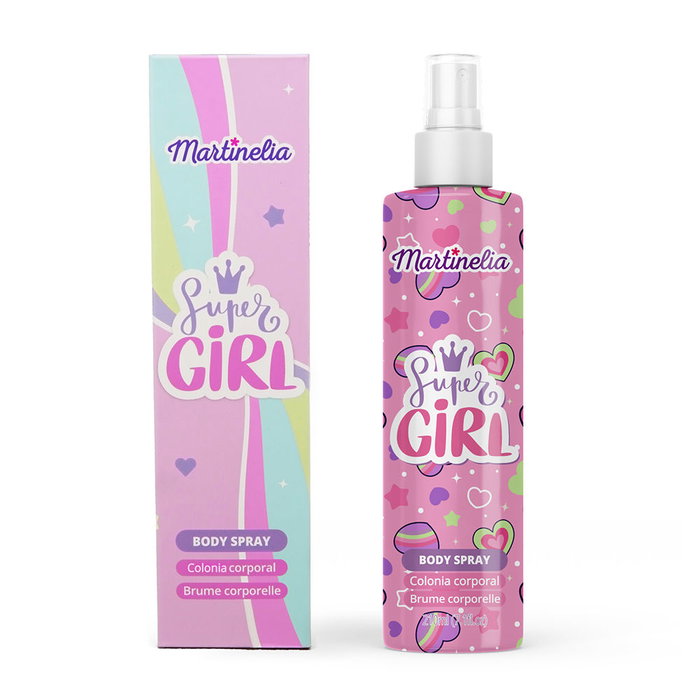 Martinelia SUPER GIRL Colonia Corporal Spray Infantil - Fragancia para Niñas, 210 ml