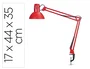 Maul Lámpara de escritorio metal 57W doble brazo cabezal orientable pinza roja