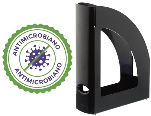 Archivo 2000 Revistero de archivo antimicrobiano negro 250x80x320 mm