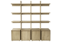 DKD Home Decor Estantería Moderna Madera de Pino 40 x 200 x 193.5 cm