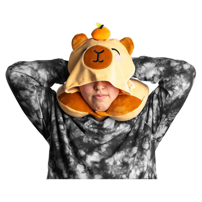 PUCKATOR Almohada de viaje con capucha Duke El Capibara Hoodeazzz