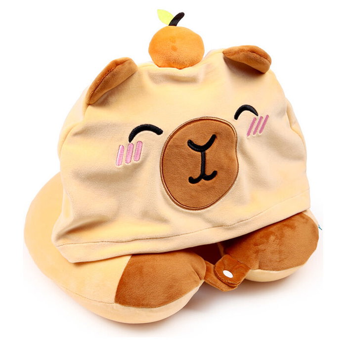 PUCKATOR Almohada de viaje con capucha Duke El Capibara Hoodeazzz