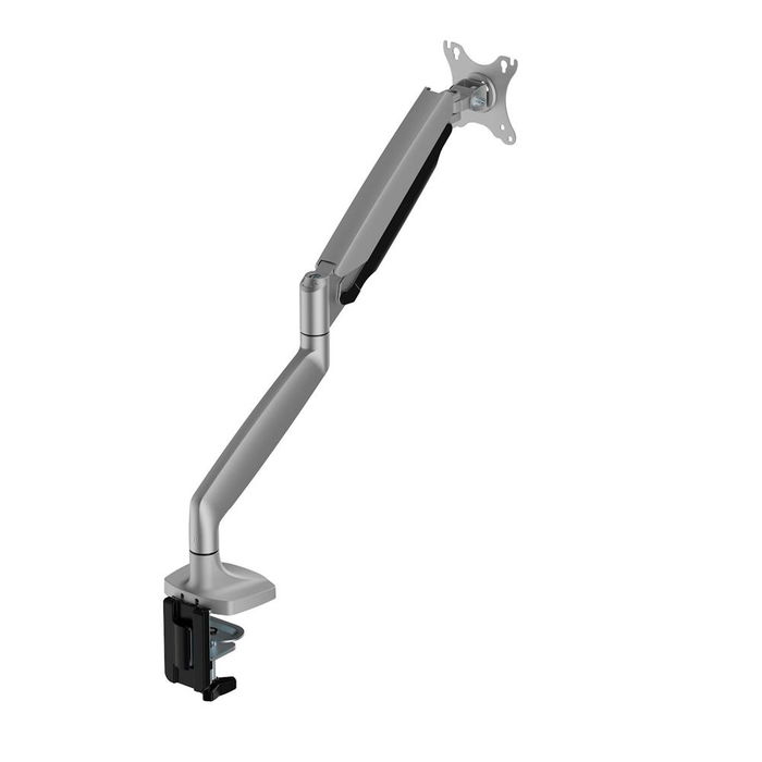 Ewent Soporte para Monitor EW1527 - Brazo de Escritorio VESA 75x75/100x100 hasta 45 Pulgadas 15 Kg, Inclinación 90°, Giro 180°, Rotación 360°, Ajuste de Altura