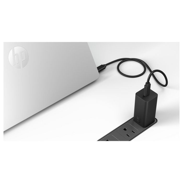 HP Cargador USB-C 65W GaN Negro con cable de 2m