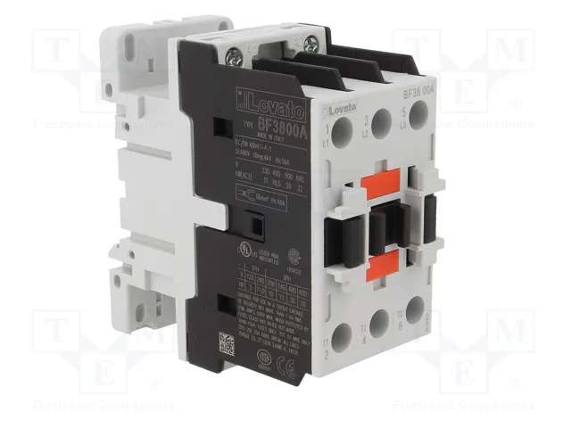 LOVATO ELECTRIC Contactor BF 3-polar 38A 230VAC