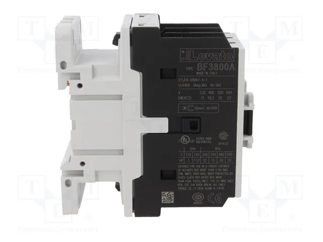 LOVATO ELECTRIC Contactor BF 3-polar 38A 230VAC