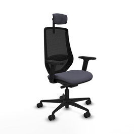 PIQUERAS Y CRESPO Silla de oficina Mardos con mecanismo Sincro/Traslack Gris oscuro/Negro