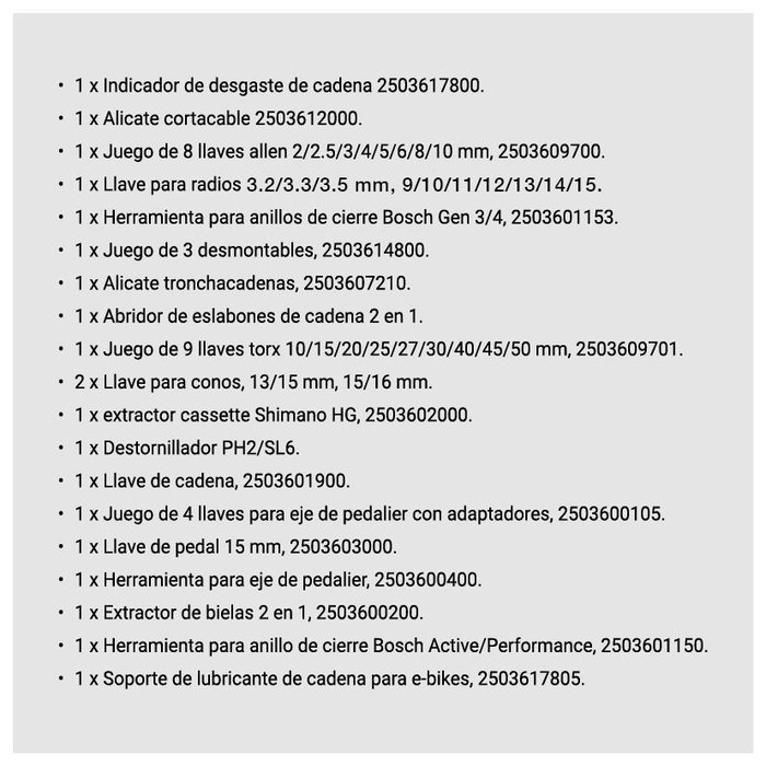 XLC Caja de herramientas de 39 piezas para E-Bikes