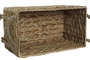 DKD Home Decor Set de 2 Cestas de Fibra y Cuerda Natural 40x25x25 cm