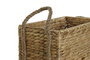 DKD Home Decor Set de 2 Cestas de Fibra y Cuerda Natural 40x25x25 cm
