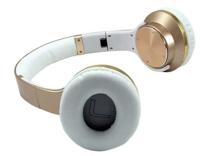 Conceptronic Auriculares Bluetooth con Función Altavoz y MicroSD, Oro