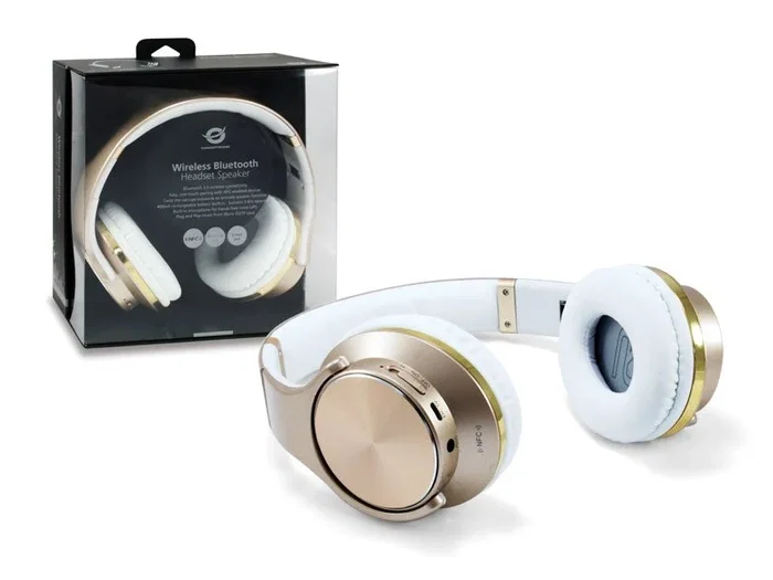 Conceptronic CHSPBTNFCSPKG Auriculares Bluetooth con Función Altavoz Oro