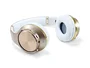 Conceptronic Auriculares Bluetooth con Función Altavoz y MicroSD, Oro