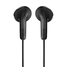 NGS Auriculares Intraurales Alámbricos con Micrófono y Control Multifunción USB Tipo C para Llamadas y Música - Negro