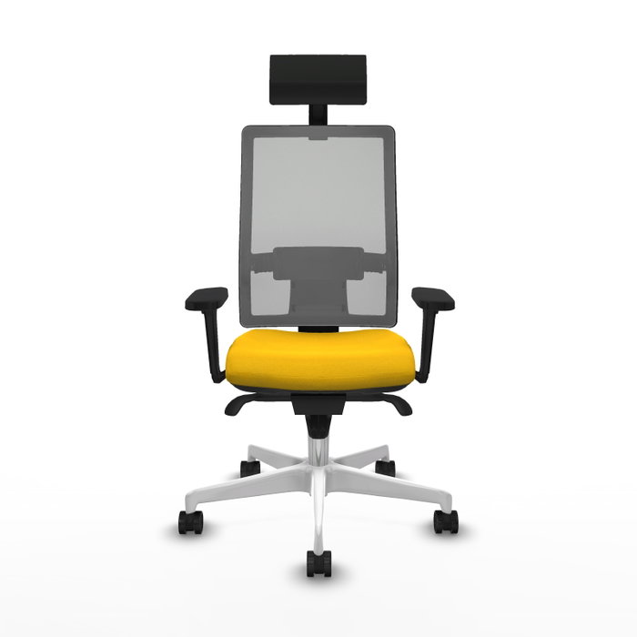 PIQUERAS Y CRESPO Silla de oficina Horna con Mecanismo Sincro, Amarillo y Gris PIQUERAS Y CRESPO Silla de oficina Horna con Mecanismo Sincro, Amarillo y Gris