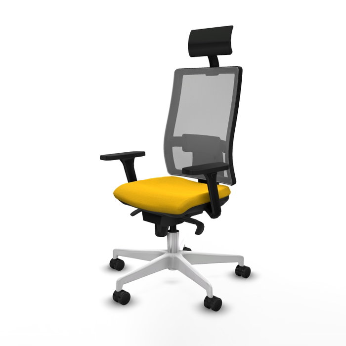 PIQUERAS Y CRESPO Silla de oficina Horna con Mecanismo Sincro, Amarillo y Gris PIQUERAS Y CRESPO Silla de oficina Horna con Mecanismo Sincro, Amarillo y Gris