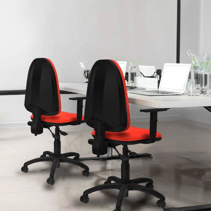 PIQUERAS Y CRESPO Silla de oficina Aýna Roja con Brazos 1D PIQUERAS Y CRESPO Silla de oficina Aýna Roja con Brazos 1D