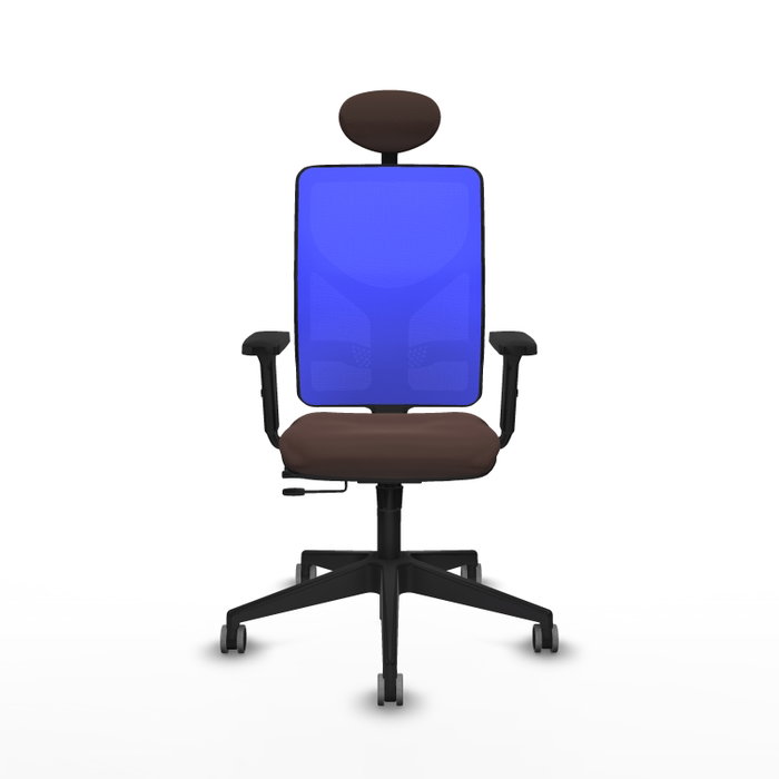 PIQUERAS Y CRESPO Silla de oficina Motilla con mecanismo Sincro/Traslack, Azul y Marrón oscuro PIQUERAS Y CRESPO Silla de oficina Motilla con mecanismo Sincro/Traslack, Azul y Marrón oscuro