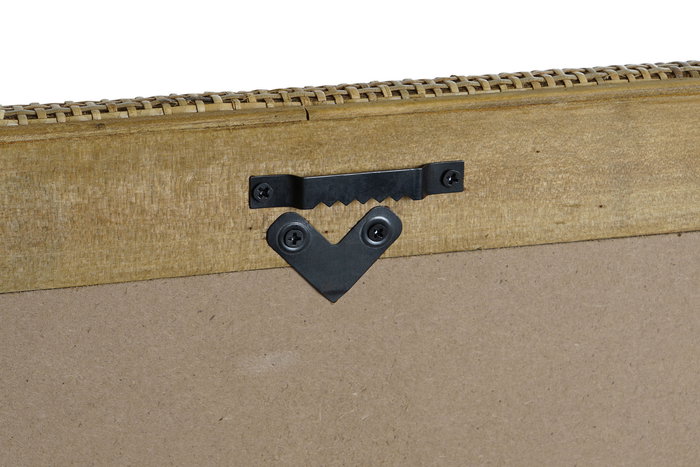 DKD Home Decor Espejo Tropical Natural Ratán Cristal 4 x 95 x 55 cm Dimensiones Foto/Espejo 45x85 Ancho Marco 6x6